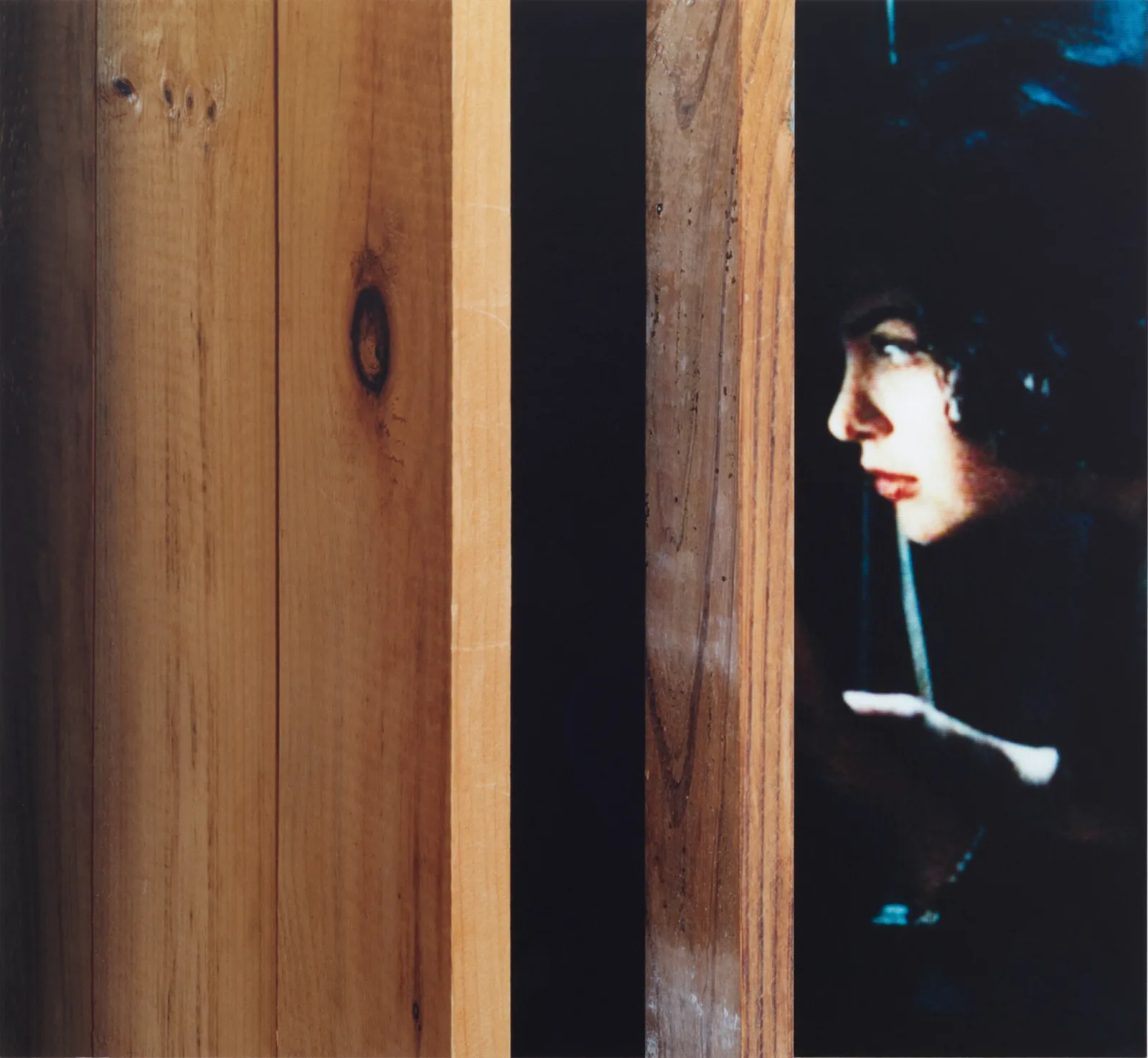 Martina Sauter, Loch, 2010. Two-part C-print collage on aluminium · 30 × 32 cm