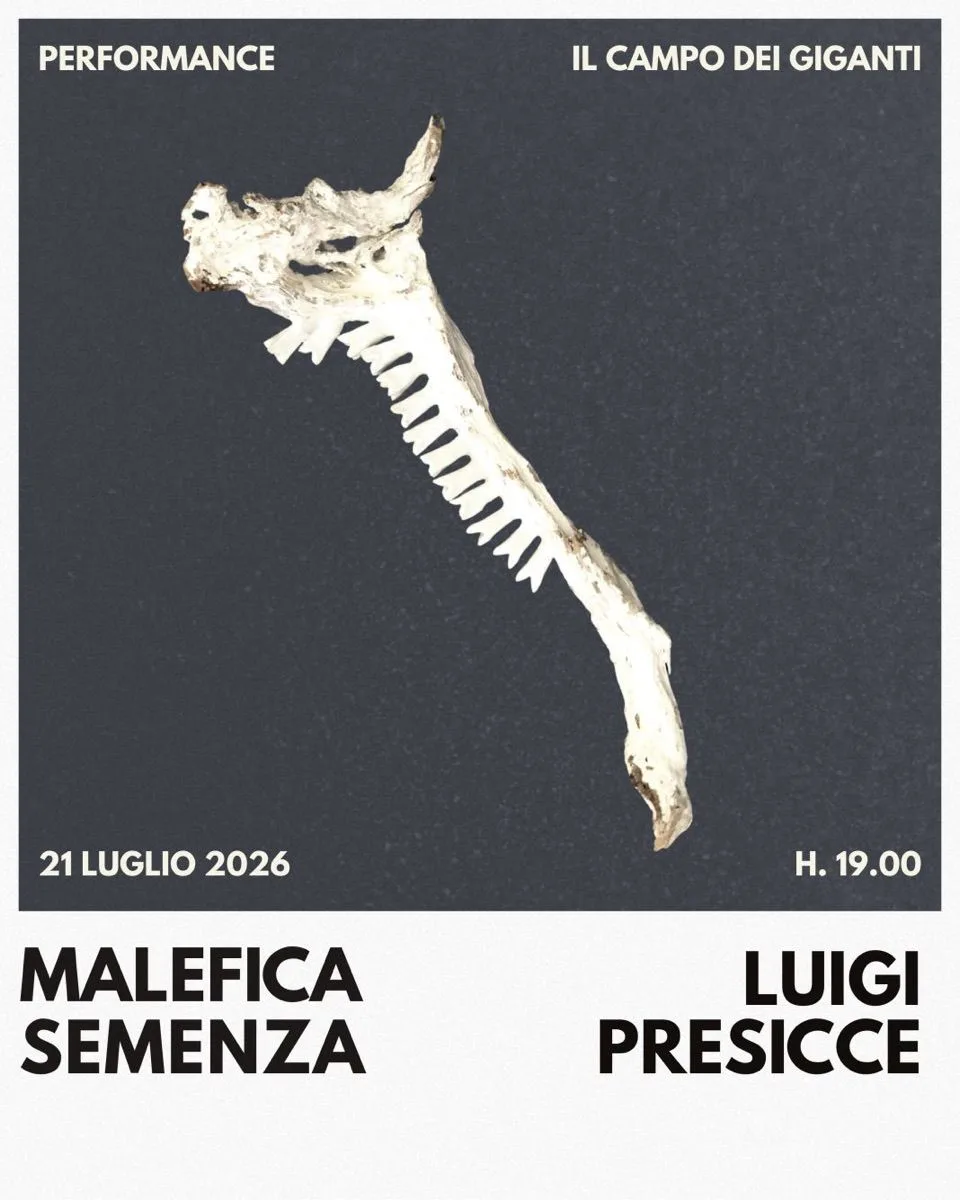 Luigi Presicce presents Malefica Semenza at Il Campo dei Giganti, Nardò