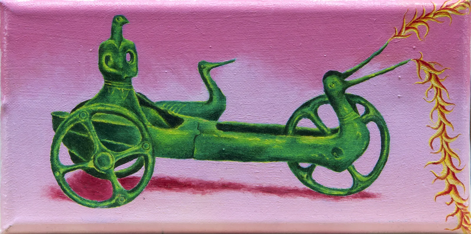 Ada Rizzo, Festino, 2025. Oil on canvas · 10 × 20 cm