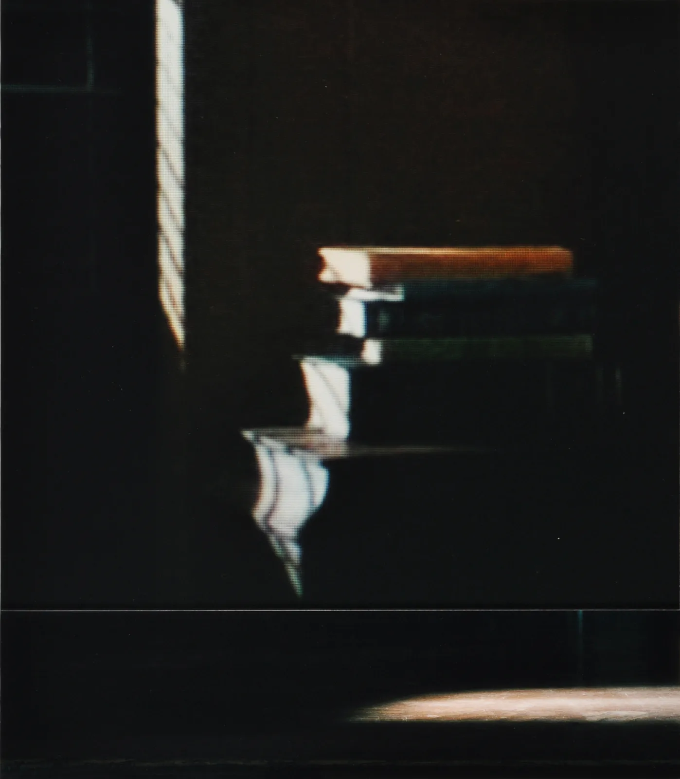 Martina Sauter, Stapel, 2011. Two-part C-print collage on aluminium · 30 × 26 cm
