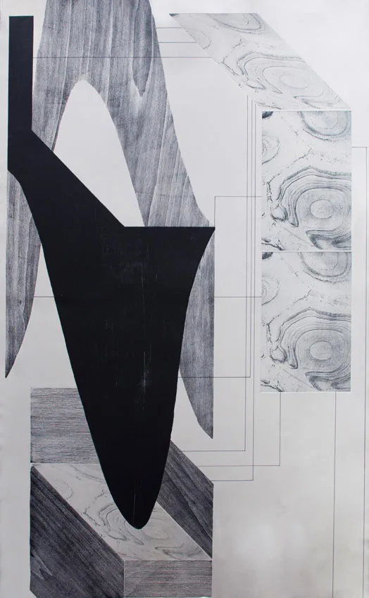LE STANZE D'ARAGONA I. Marco Useli, In Equilibrio e trasformazione, 2014, Xilografia, disegno e fotoincisione