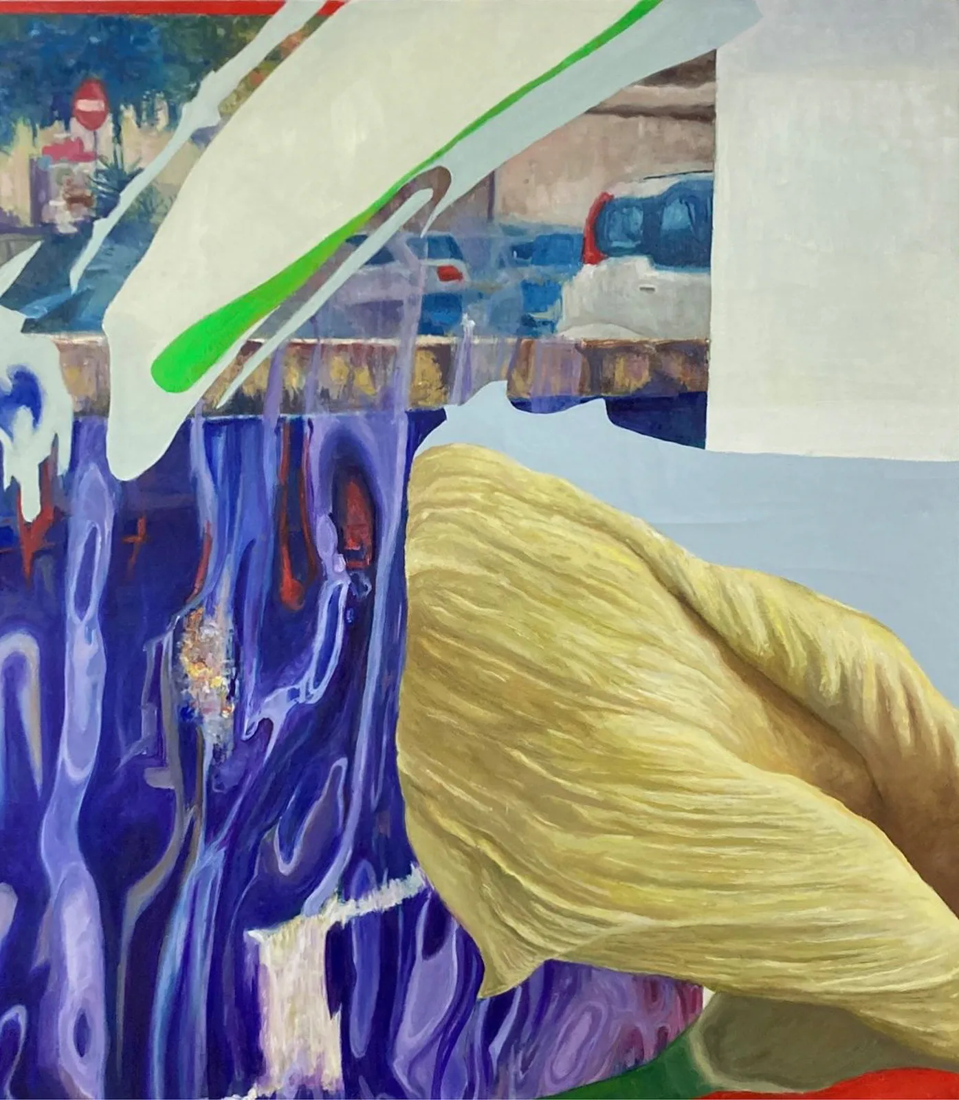 Ennio Parasiliti Caprino, Psicoanalisi, preghiera ed altri sport, 2023. Oil on canvas · 80 × 70 cm