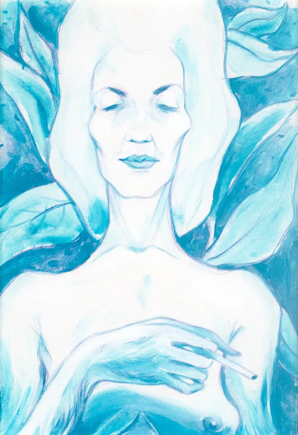 Luigi Presicce, Homo Sapiens Sapiens Sapiens, 2020. Acrylic and coloured pencils on paper · 35 × 25 cm