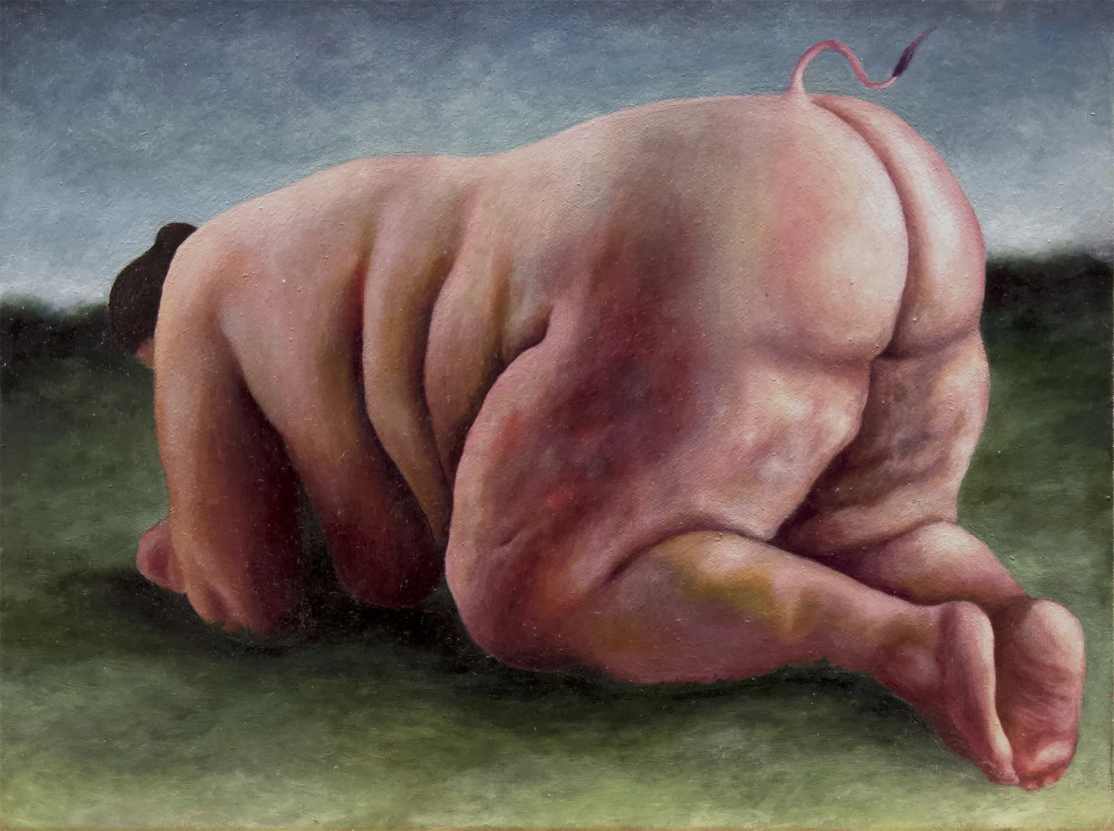 Agnese Bruno, Preghierina, 2025. Oil on canvas · 30 × 40 cm