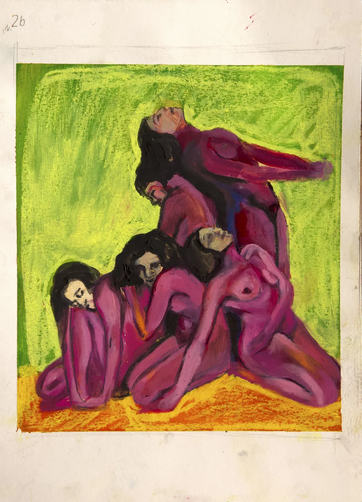 Agnese Bruno, S.T. 04, 2025. Mixed media on paper · 42 × 29.7 cm