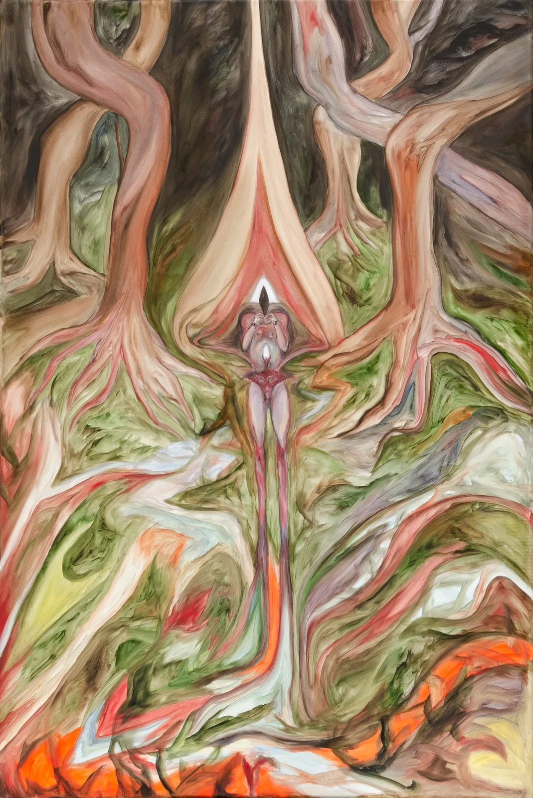 Alessandro Giannì, The truth is a forest, 2020. Oil on canvas · 150 × 100 cm