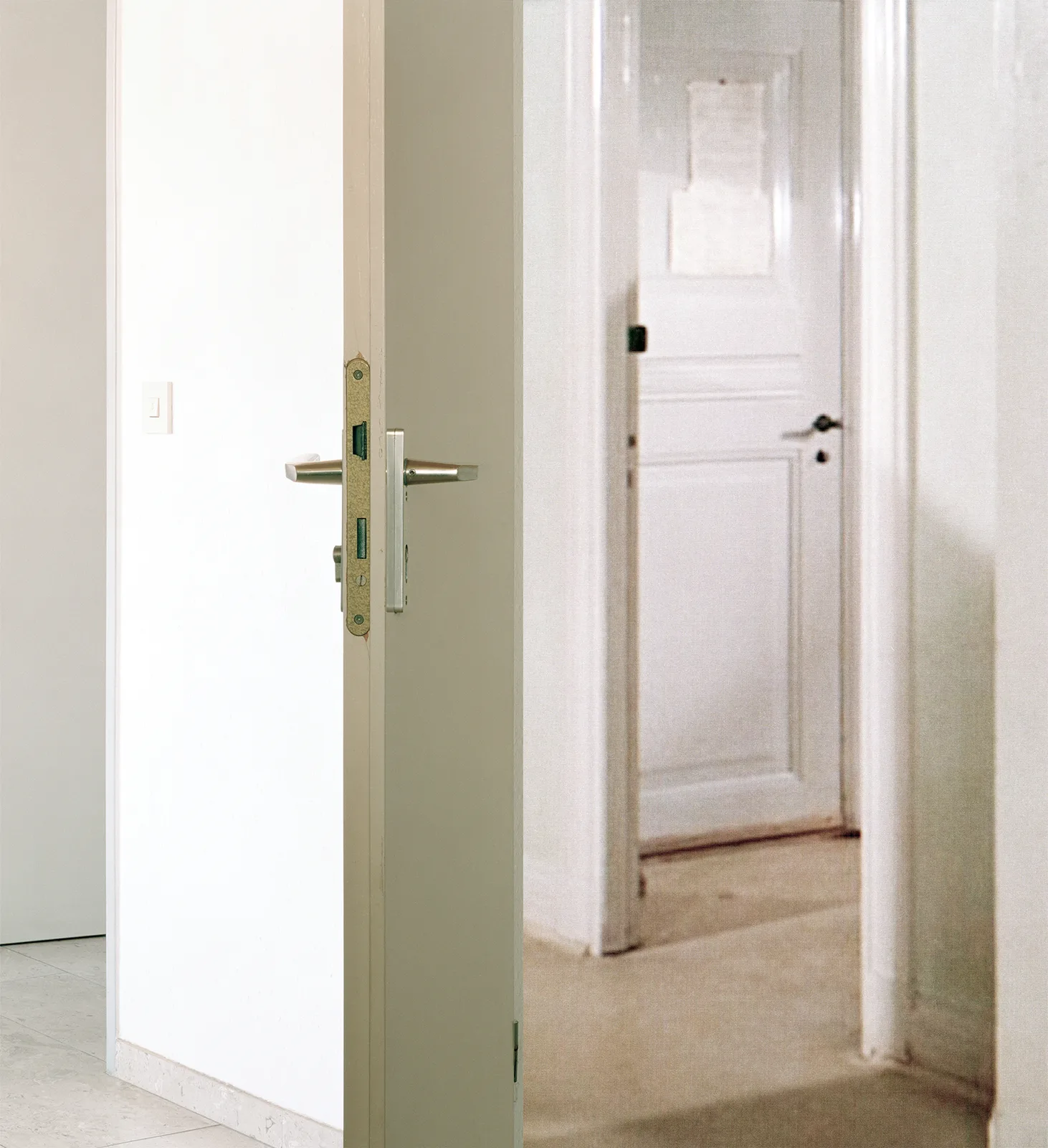 Martina Sauter, 5 Türen, 2007. Two-part C-print collage behind Diasec · 135 × 120.5 cm