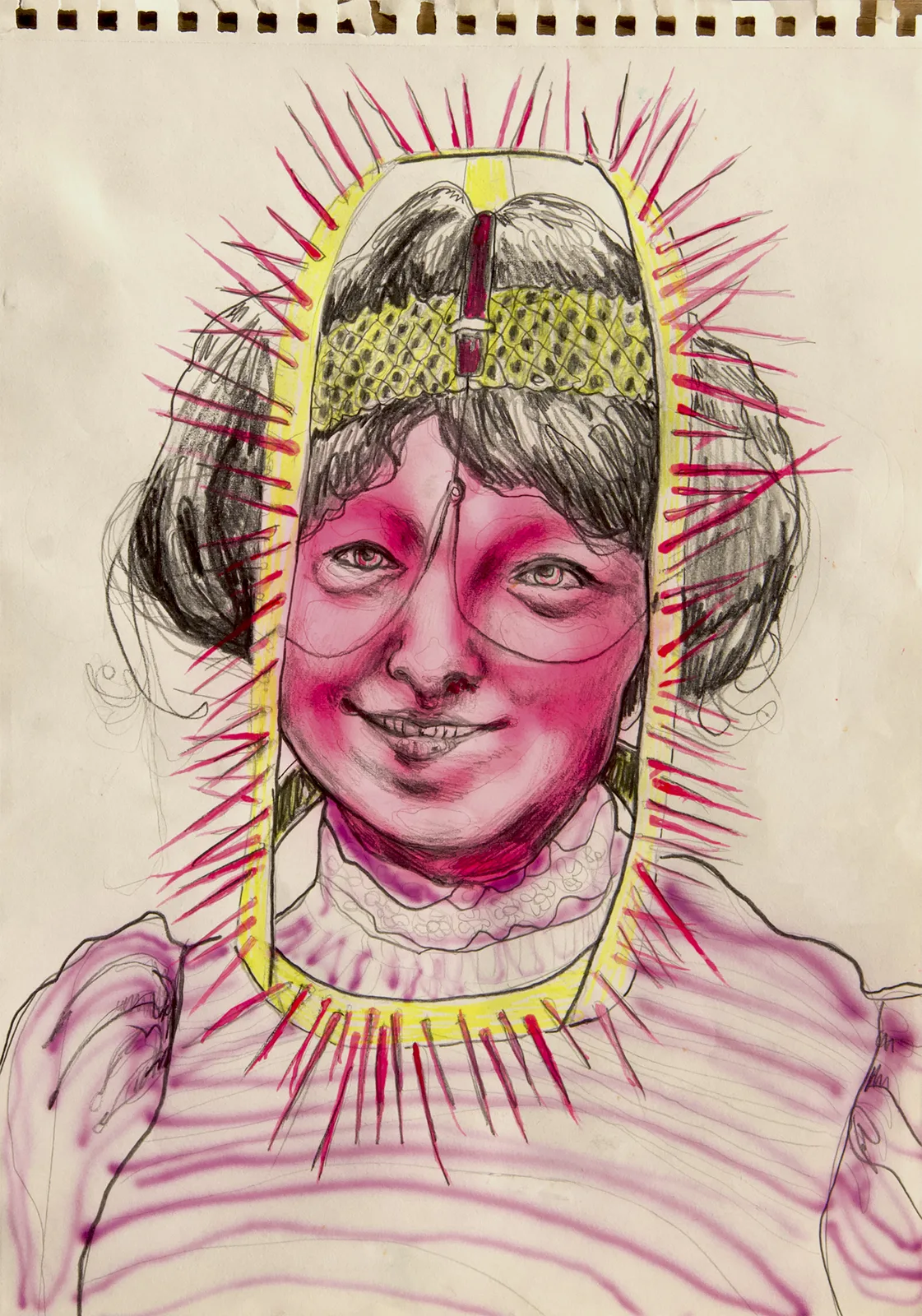 Agnese Bruno, S.T. 12, 2026. Mixed media on paper · 42 × 29.7 cm