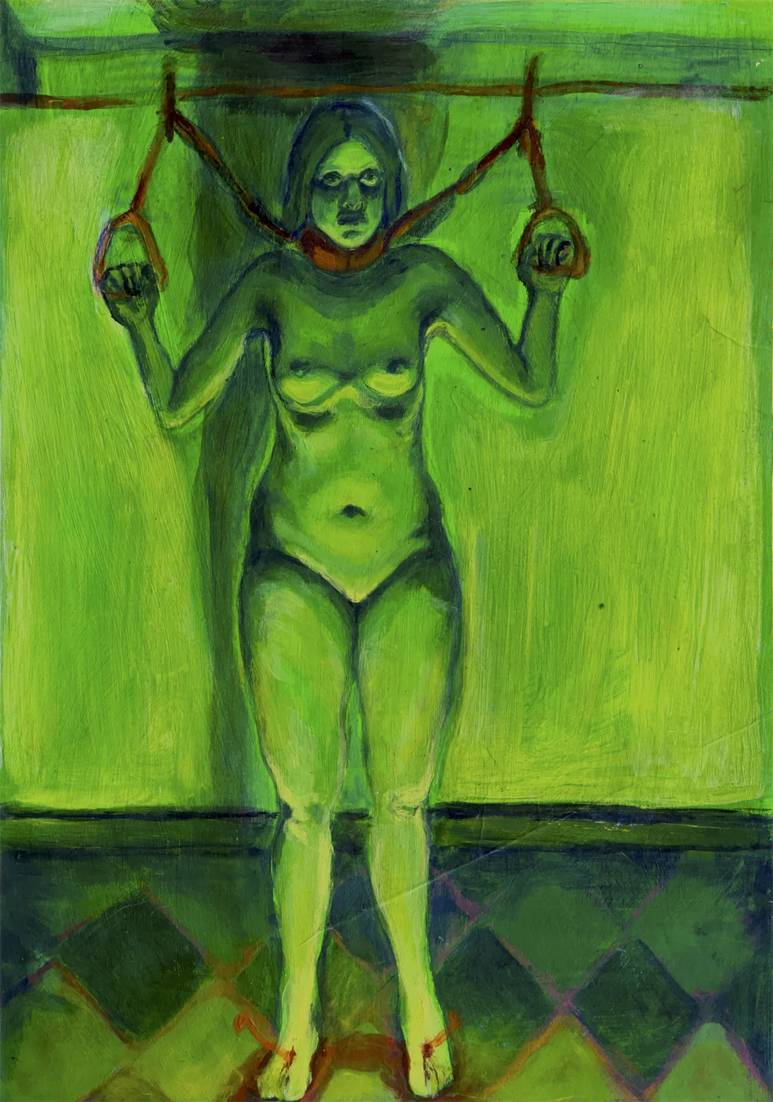 Agnese Bruno, S.T. 19, 2025. Acrylic on paper · 42 × 29.7 cm