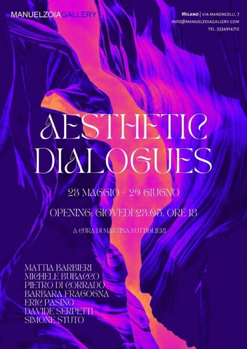Mattia Barbieri in Aesthetic Dialogues at Manuel Zoia Gallery, Milan