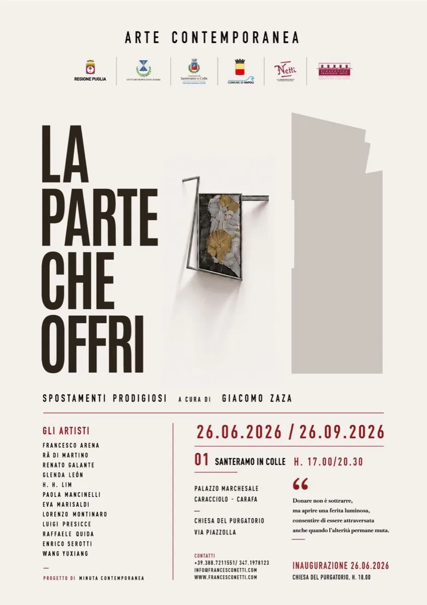 Luigi Presicce in La parte che offri / Spostamenti prodigiosi, Palazzo Marchesale, Santeramo in Colle