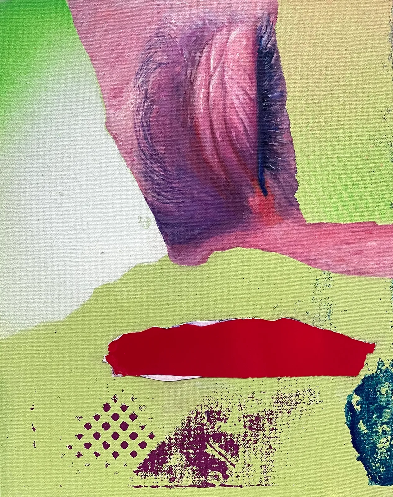 YoungVolcano 8. Ennio Parasiliti Caprino, Diecimilavoci ricordano la nostra solitudine, 2025, Mixed media on canvas, 24 x 18 cm