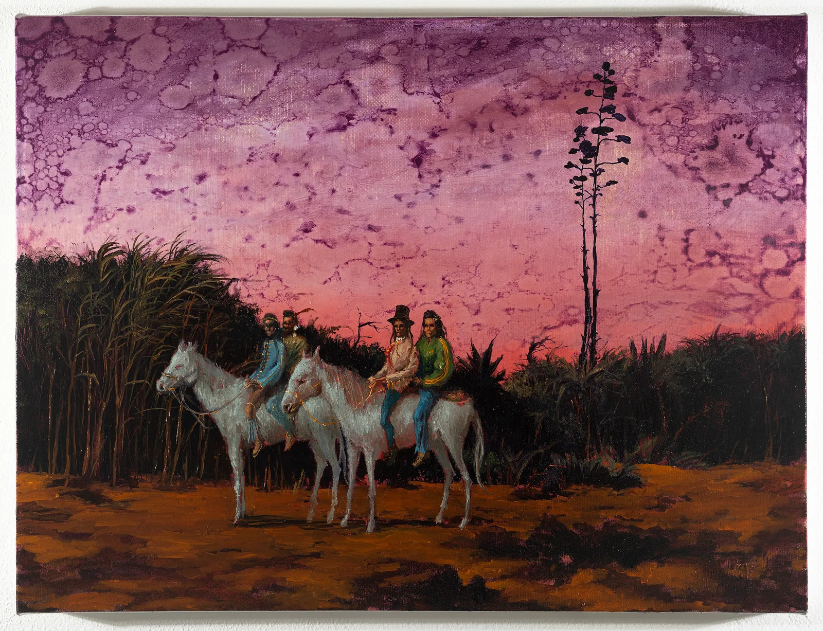 Francesco De Grandi, La comune, 2025. Oil on canvas · 45 × 60 cm