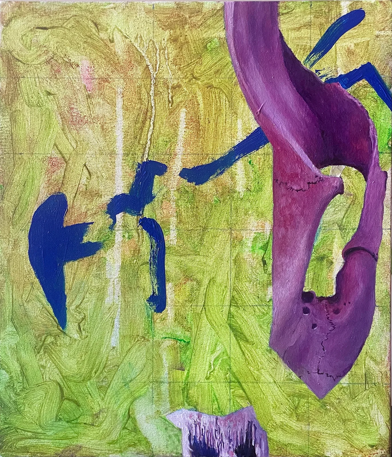 Ennio Parasiliti Caprino, Il testamento del porco è la paura di Elisa, 2026. Mixed media on canvas · 30 × 25 cm