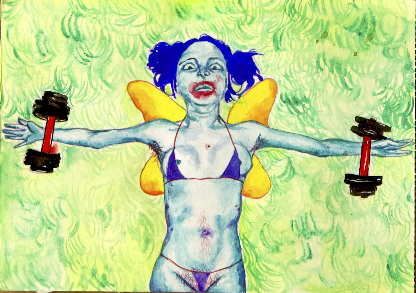 Ada Rizzo, Fatina 2, 2026. Watercolour on paper · 14.8 × 21 cm
