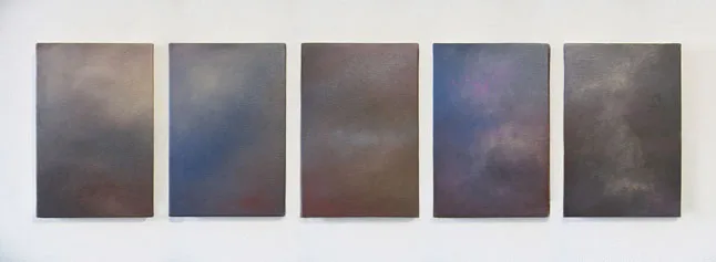 LE STANZE D'ARAGONA I. Serena Vestrucci, Trucco (5 giorni), 2014, Ombretti, cipria e lucidalabbra su tela