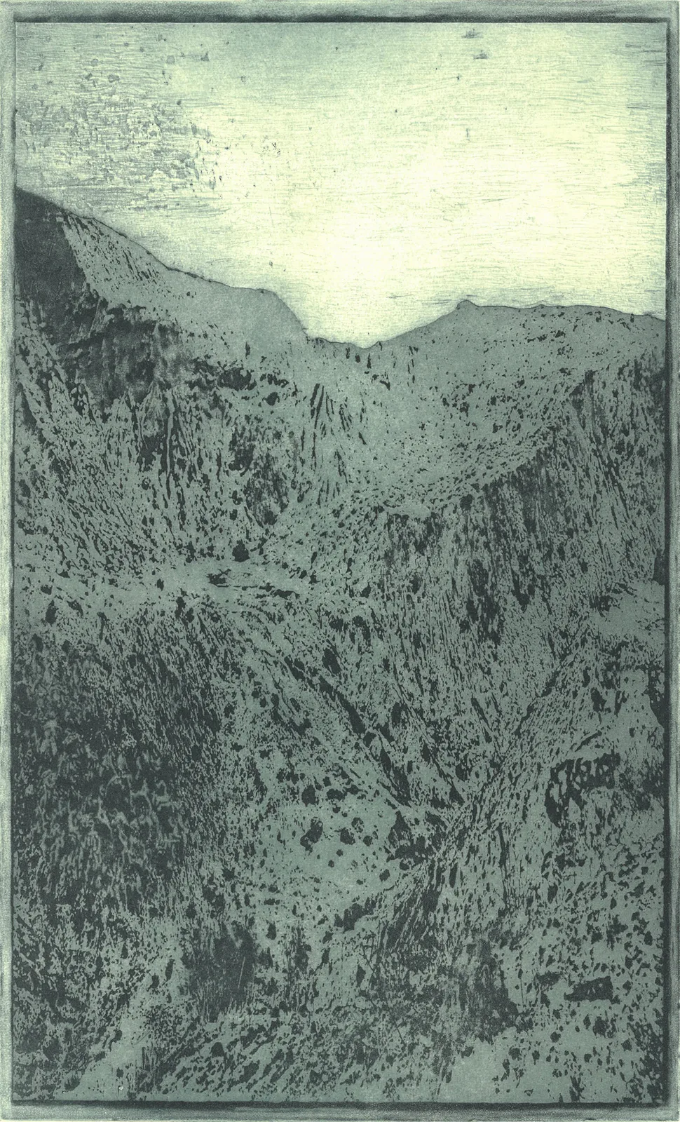 Stefano Minutella, Silenzio, 2025. Aquatint engraving · 39 × 24 cm