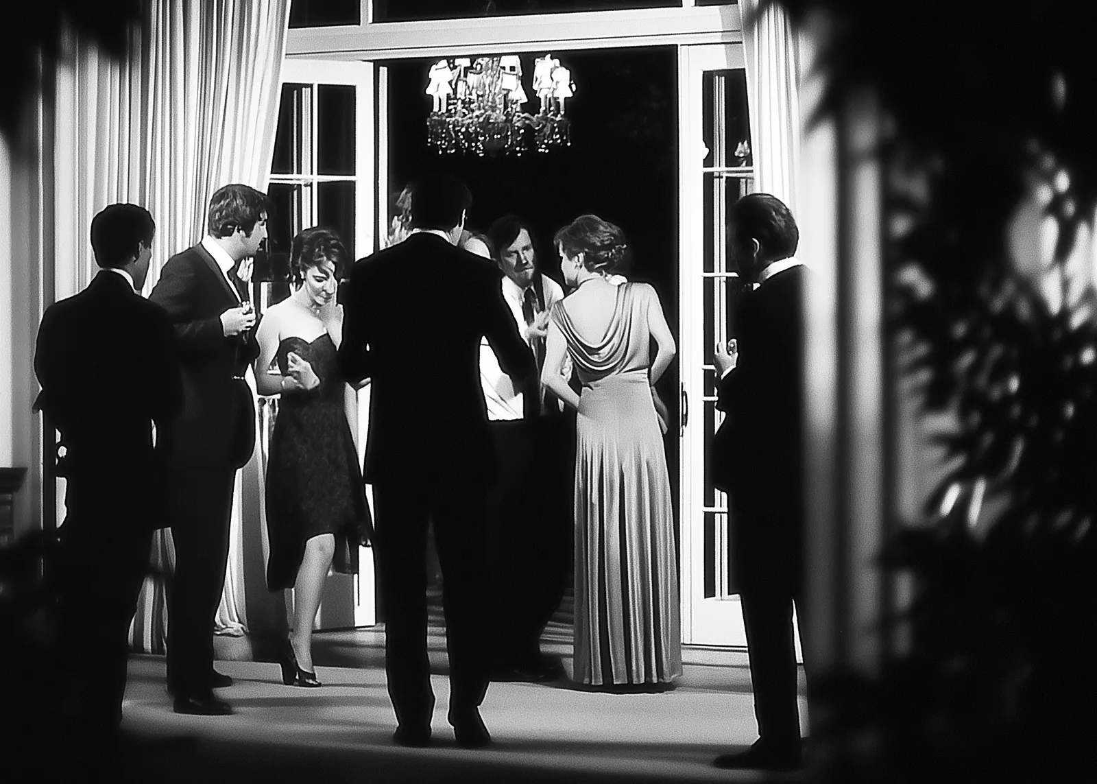 Martina Sauter, dw: party, 2025/26. Silver gelatin print, framed · 50 × 60 cm