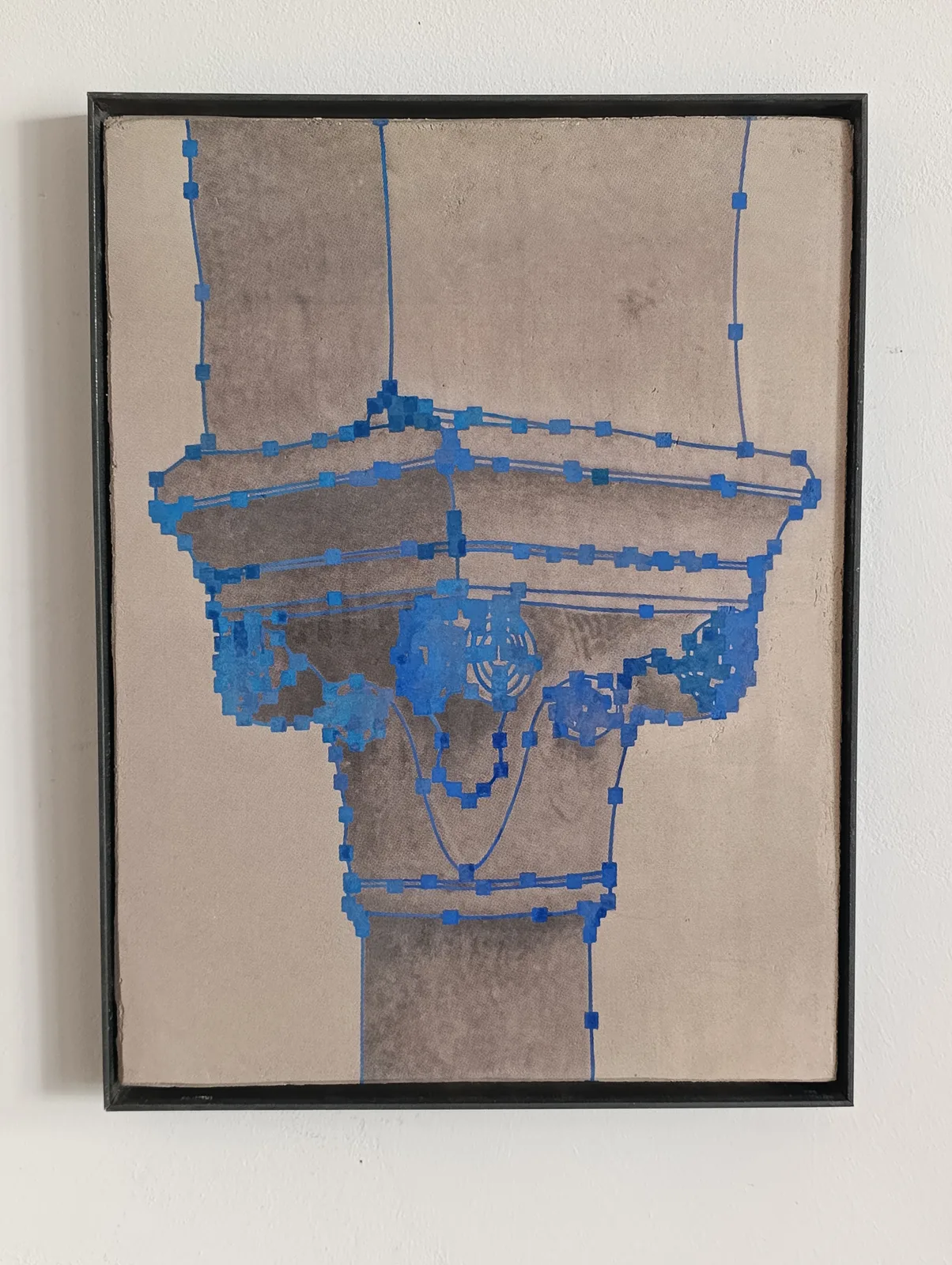 Daniele Franzella, Costruzione 8, 2026. Digital fresco, Iron · 51 × 38 cm