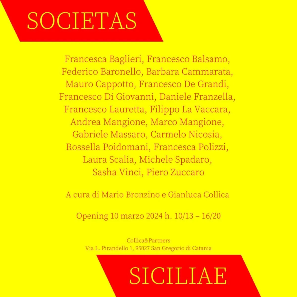 Collaboration of RizzutoGallery with Societas Siciliae