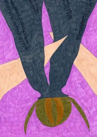 Cihan Çakmak, No title, 2024. Colored pencil drawing on Hahnemühle paper · 29.7 × 21 cm