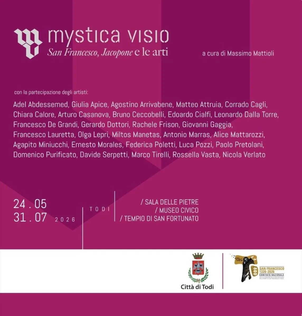 Francesco De Grandi in Mystica Visio. San Francesco, Jacopone e le arti, Todi
