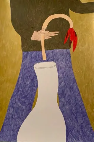 Cihan Çakmak, No title, 2022. Colored pencil drawing on Hahnemühle paper · 59.4 × 42 cm