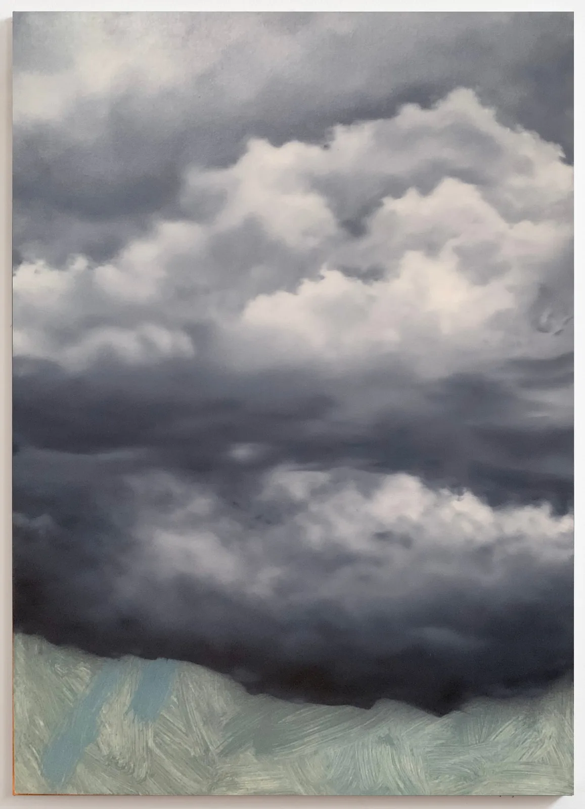 Linda Carrara, (nero minerale), 2024. Oil and acrylic on canvas · 70 × 50 cm